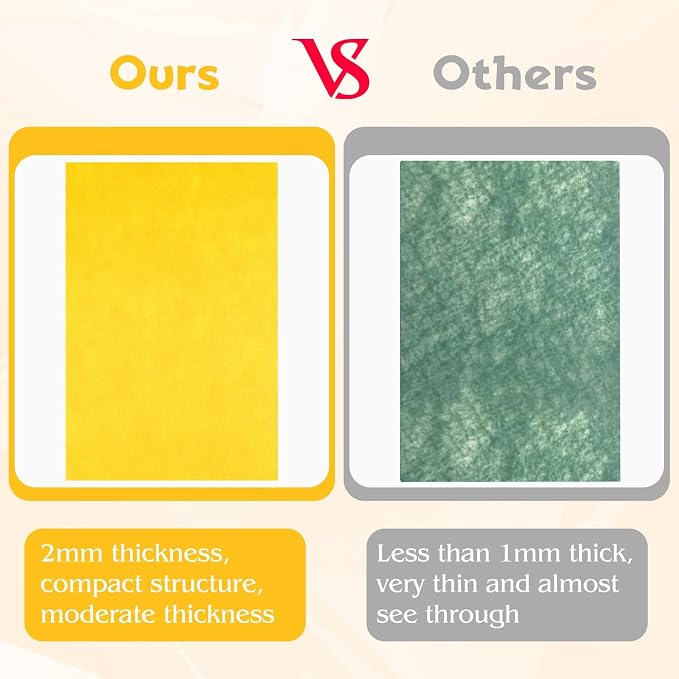 NEBURORA 20 Pcs 2mm Thick Stiff Felt Sheets