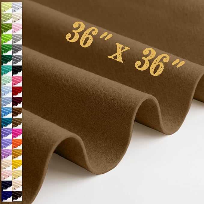 Large Felt Fabric Sheet 36 x 36 Inch, 1.6mm Thick | Soft nonwoven felt