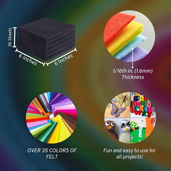 FabricLA Acrylic Felt Sheets for Crafts