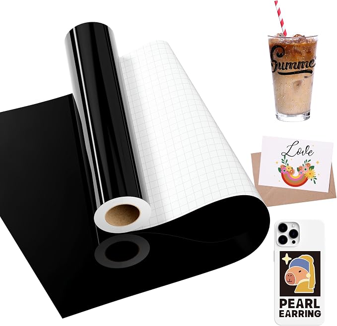 LIKCUT Glossy Black Permanent Vinyl