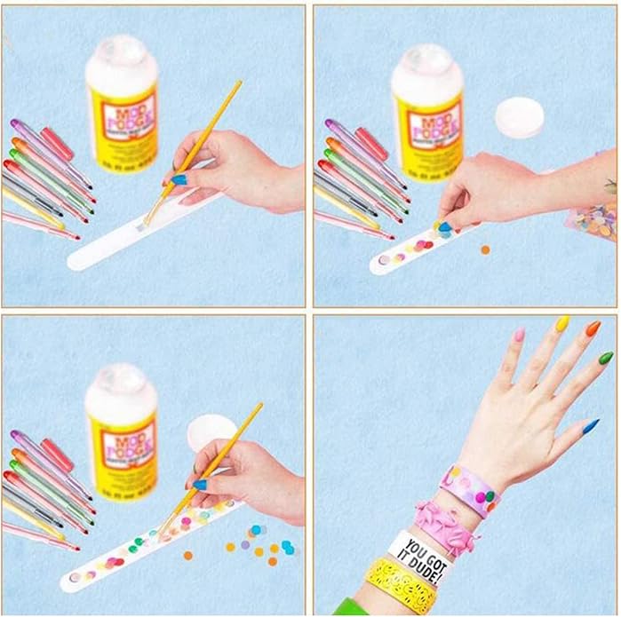 White Blank Slap Bracelets Bulk 36 PCS