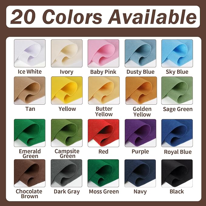 Chocolate Brown Fabric Sheet 36" X 36", 1.4mm Thick Large Soft Durable Flexible