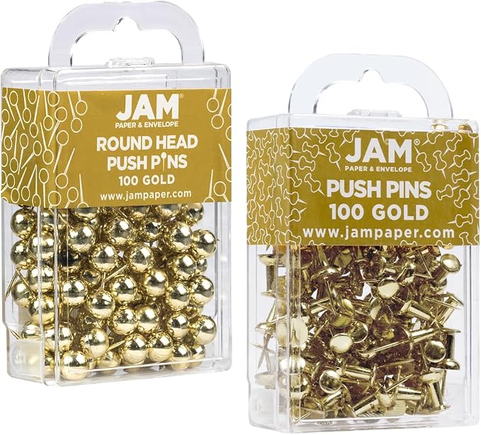 JAM PAPER Colorful Push Pins