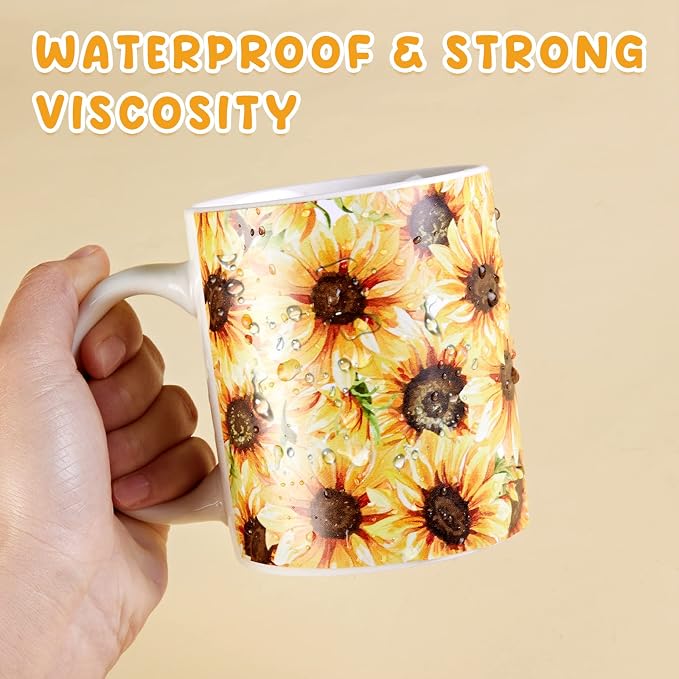 Tintnut Sunflower Permanent Vinyl 12x10in 7 Sheets Permanent Adhesive Vinyl |