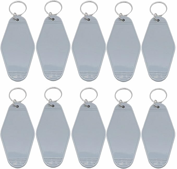 10pcs Blank Hotel Keychains Bulk Vintage Motel Keychain Vinyl HTV printing