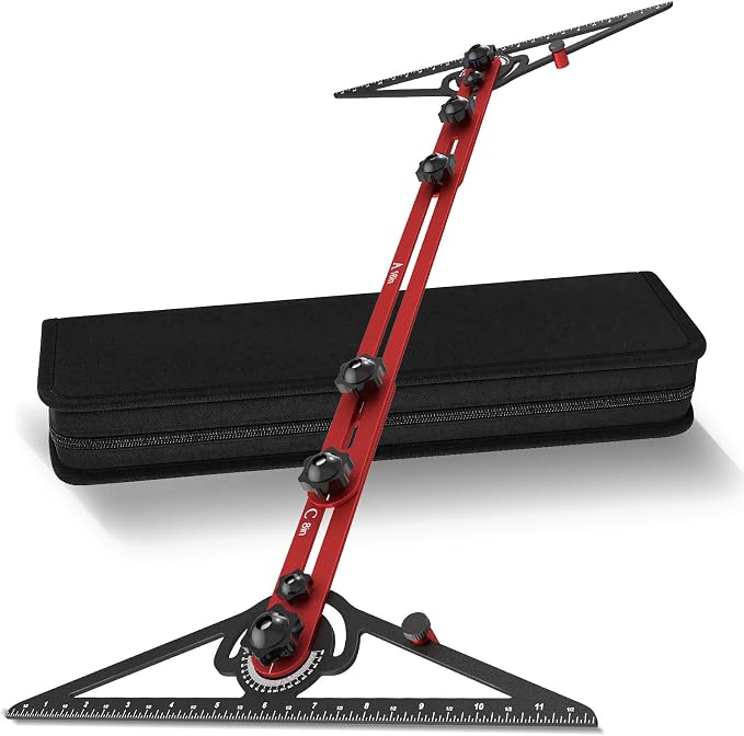 Stair Tread Template Tool, Dual-Lock Adjustable Stair Gauge | 8-60 in