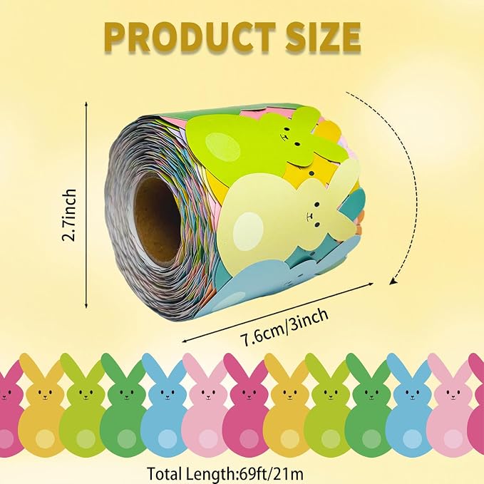 69Ft Easter Bulletin Board Borders Bunny Die-Cut Border Trim
