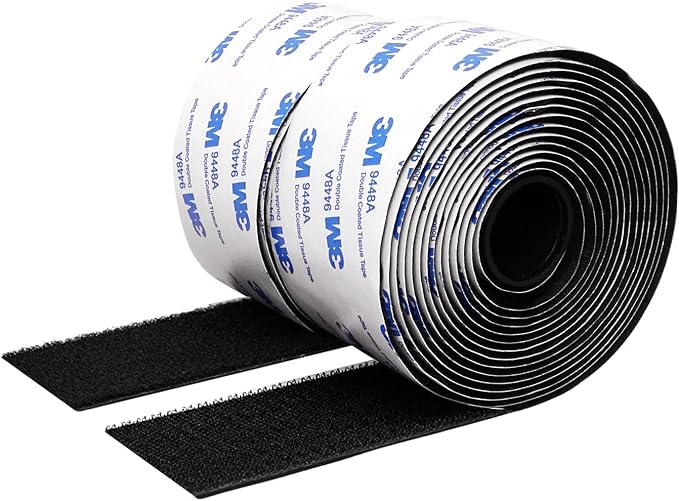 Hook and Loop Tape 1in x 20ft, Slef Adhesive Interlocking Strip, Mounting Tape