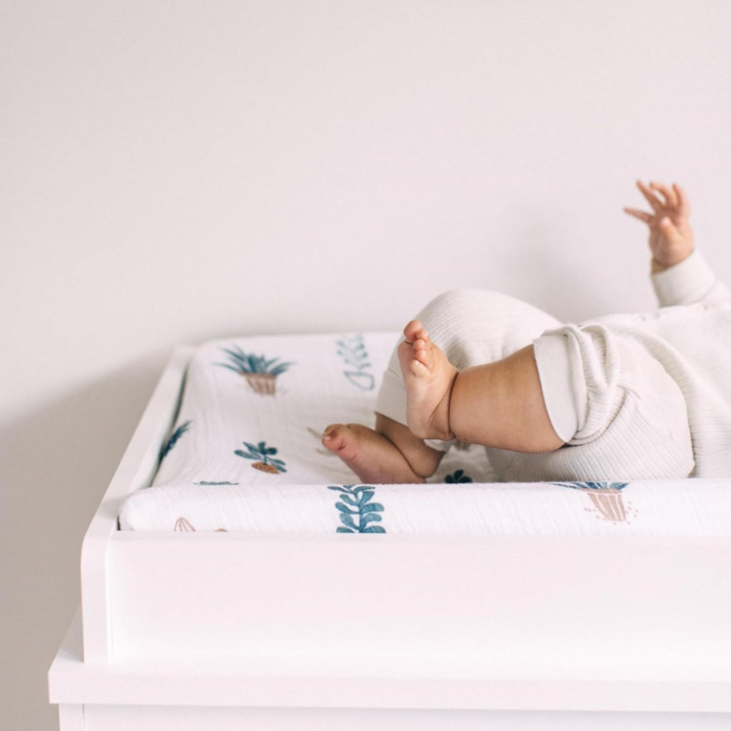 Little Unicorn Premium Changing Pad Cover | Extra Soft & Breathable Muslin Fabric (Prickle Pots)