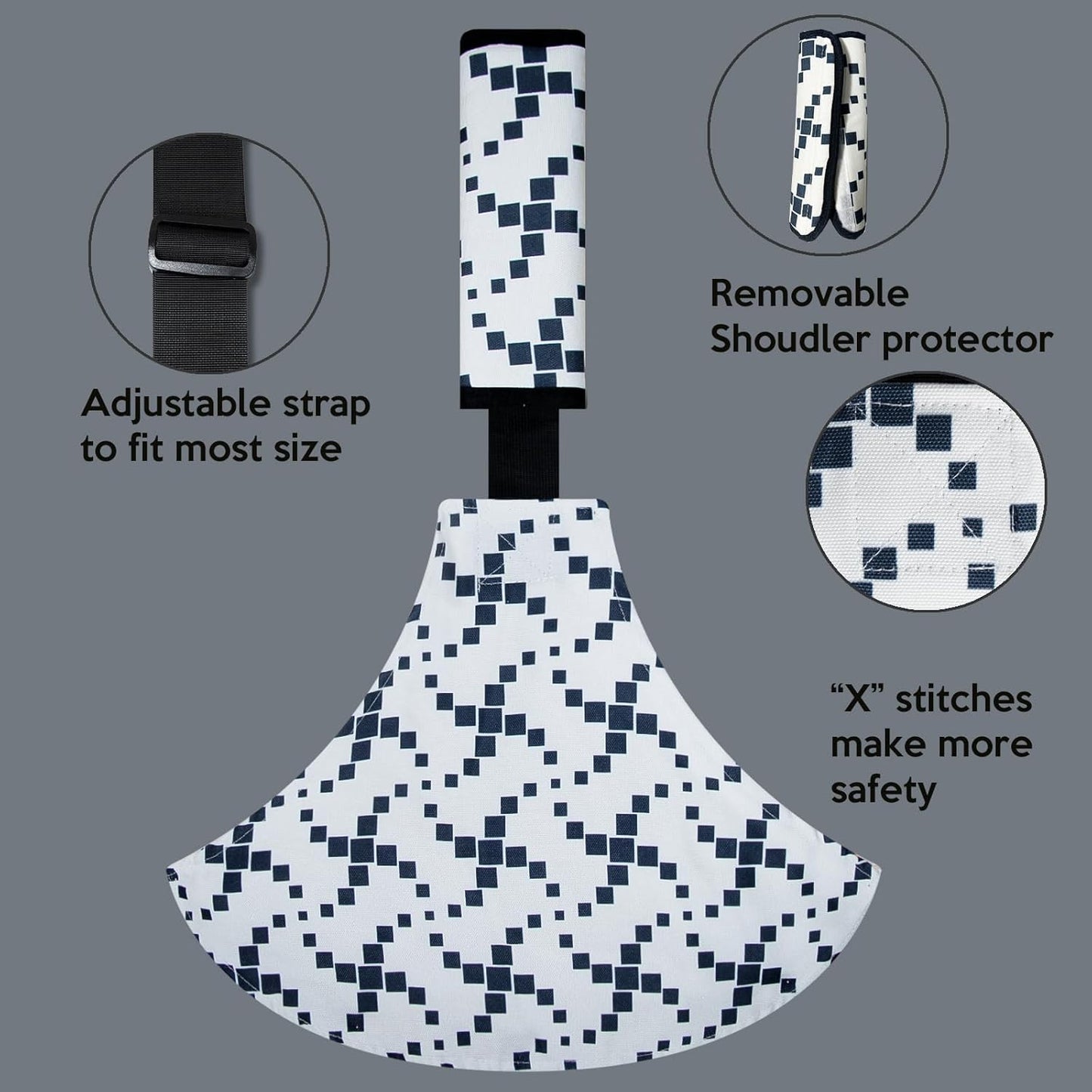 Baby Sling Shoulder Carrier,Ultimate Comfort Side Baby Carrier for Newborn to Toddler/Infants (7lbs-44lbs) (Plaid)