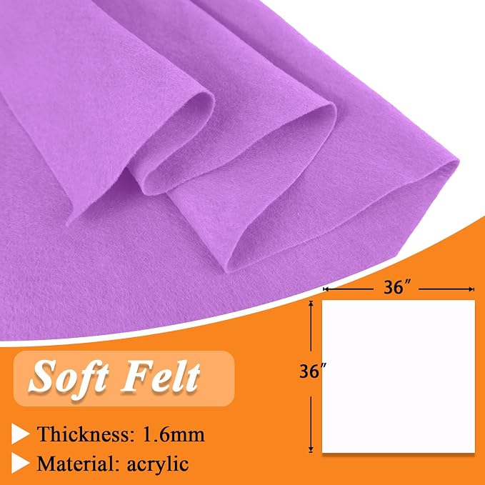 IONTACH 36" X 36" Soft Felt Fabric 1.6mm Thick | Felt Sheets