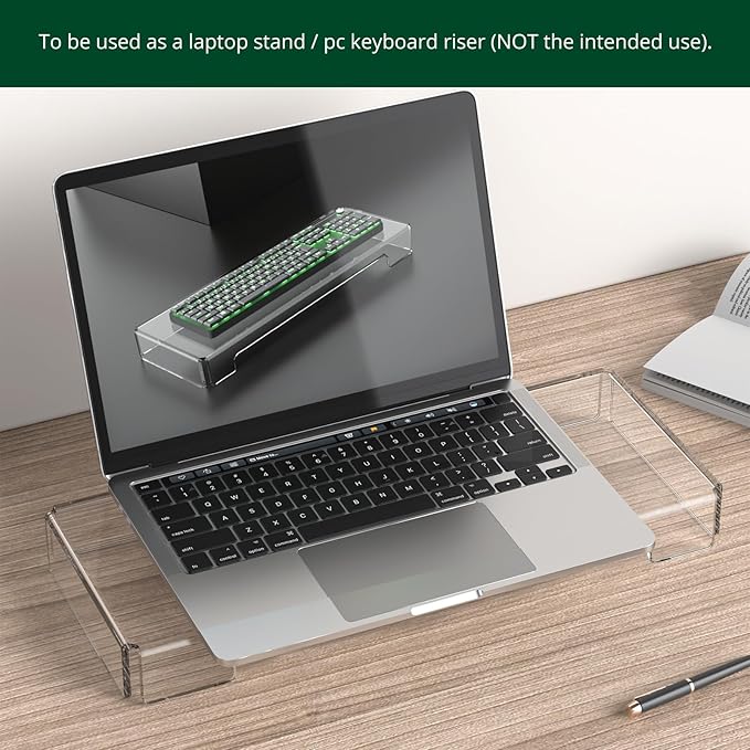 Acrylic Computer Keyboard Cover, Mechanical Keyboard Dust Cover PC Keyboard Cat Protector, Cat Keyboard Protector (1 Pack, Clear)