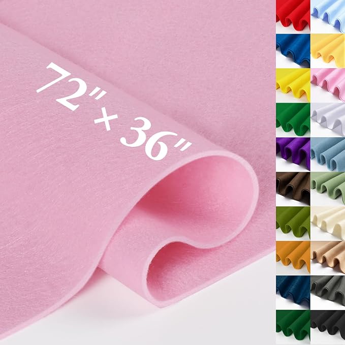 Baby Pink Fabric Sheet 72" X 36", 1.4mm Thick Large Soft Durable Flexible Craft
