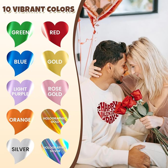 Red Metallic Heat Transfer Vinyl Roll