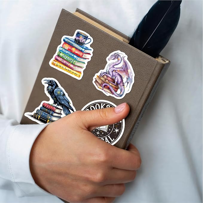 Glitter Reading Stickers for Bookish Adults, Reading Rewards for Students