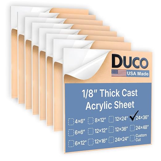Duco White Cast Acrylic Sheets 1/8" Thick 24" x 36"
