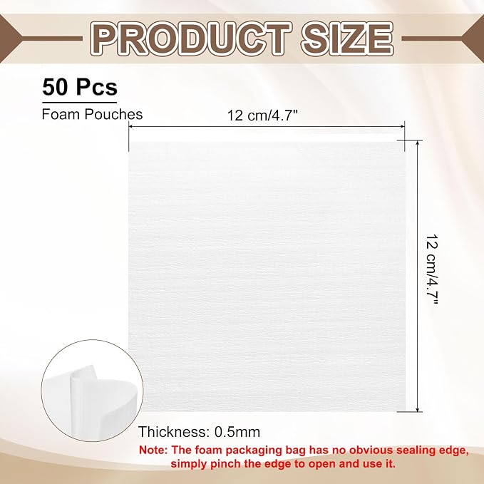 uxcell 50 Pcs Cushion Foam Pouches, Photo Frame