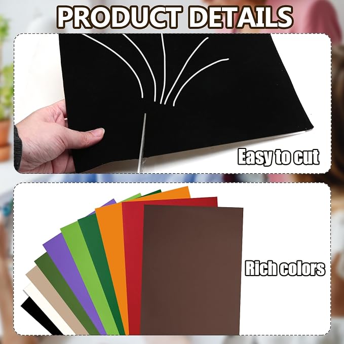 Biaungdo 6 Pcs 8 x 12 Inch Felt Fabric Sheets,