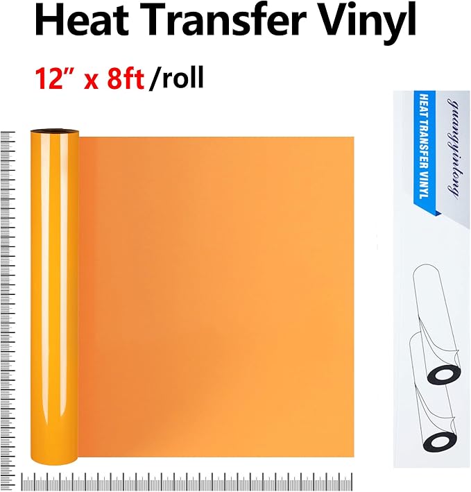 guangyintong Light Orange Heat Transfer Vinyl HTV Rolls