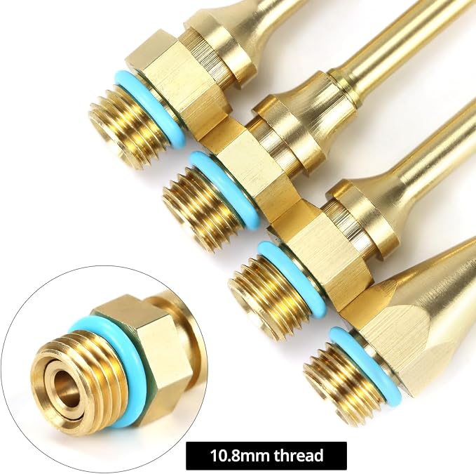 QWORK 4Pcs Pure Copper Glue Gun Nozzle Set