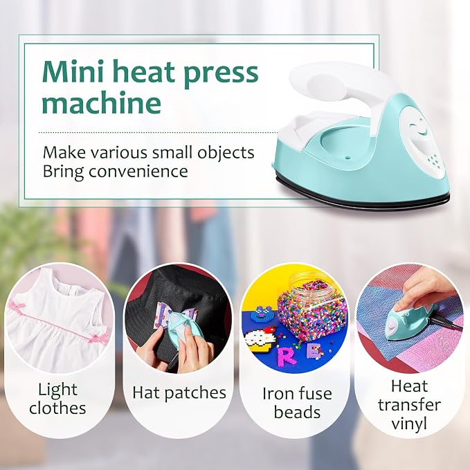 Honoson Mini Craft Iron Mini Heat Press Small Iron 3.93 x 2.36 x 2.76 in