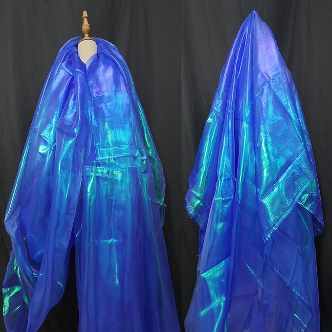Royal Blue Iridescent Organza Fabric