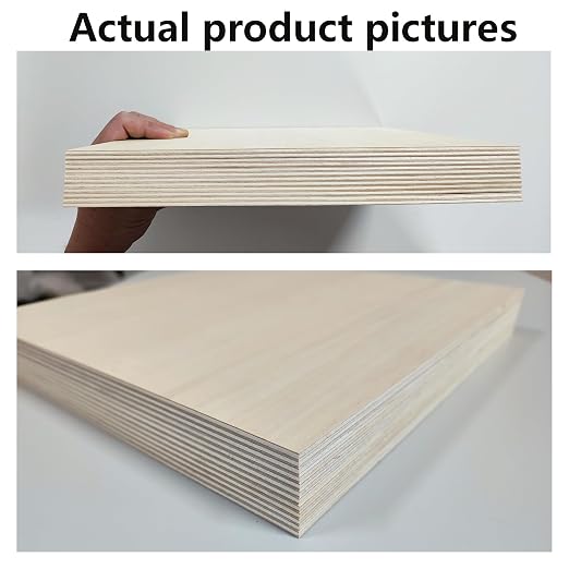 12 Pack Birch Plywood Sheets 1/8", 3mm Birch