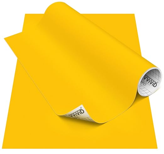VViViD DECO65 Suede Yellow Permanent Adhesive Craft Vinyl