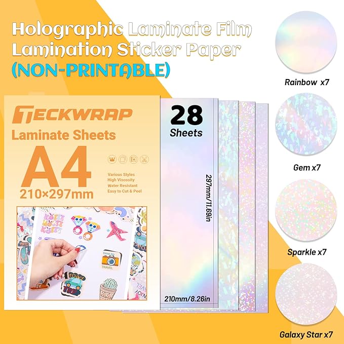 TECKWRAP Holographic Laminate Sheets