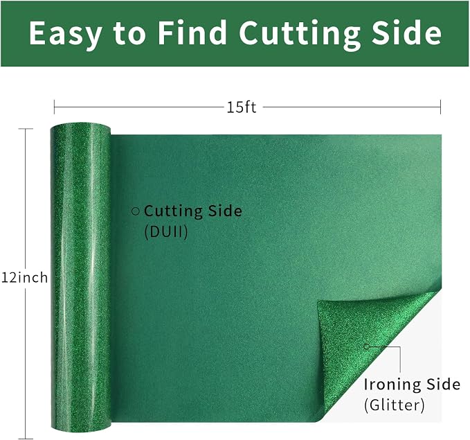 Glitter HTV Heat Transfer Vinyl, Sparkle HTV Compatible
