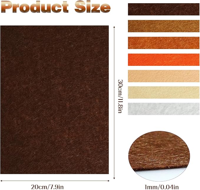 Felt Fabric Sheets 8 x 12 Inches, Soft Felt Paper
