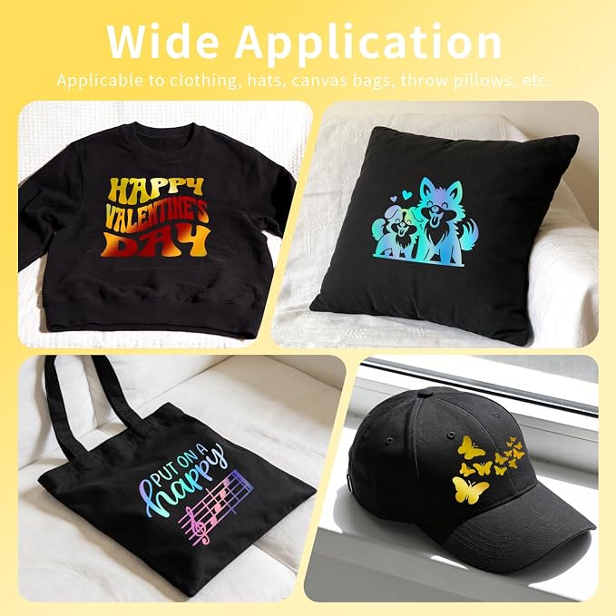 Holographic HTV Heat Transfer Vinyl, Iron on Transfers