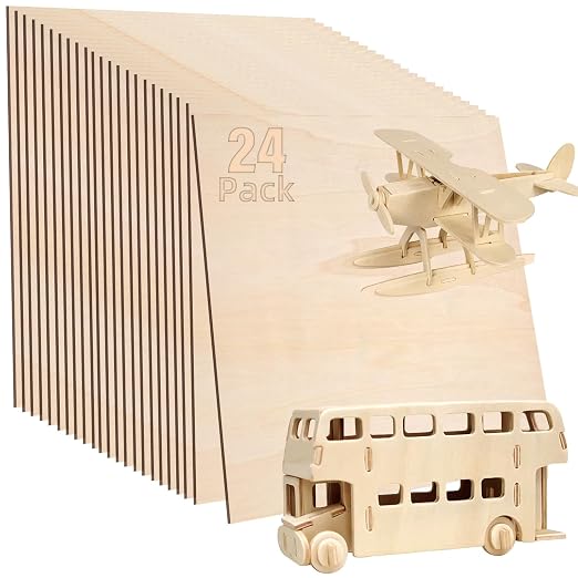 24 Pack Basswood Sheets 1/8, 3 mm Basswood