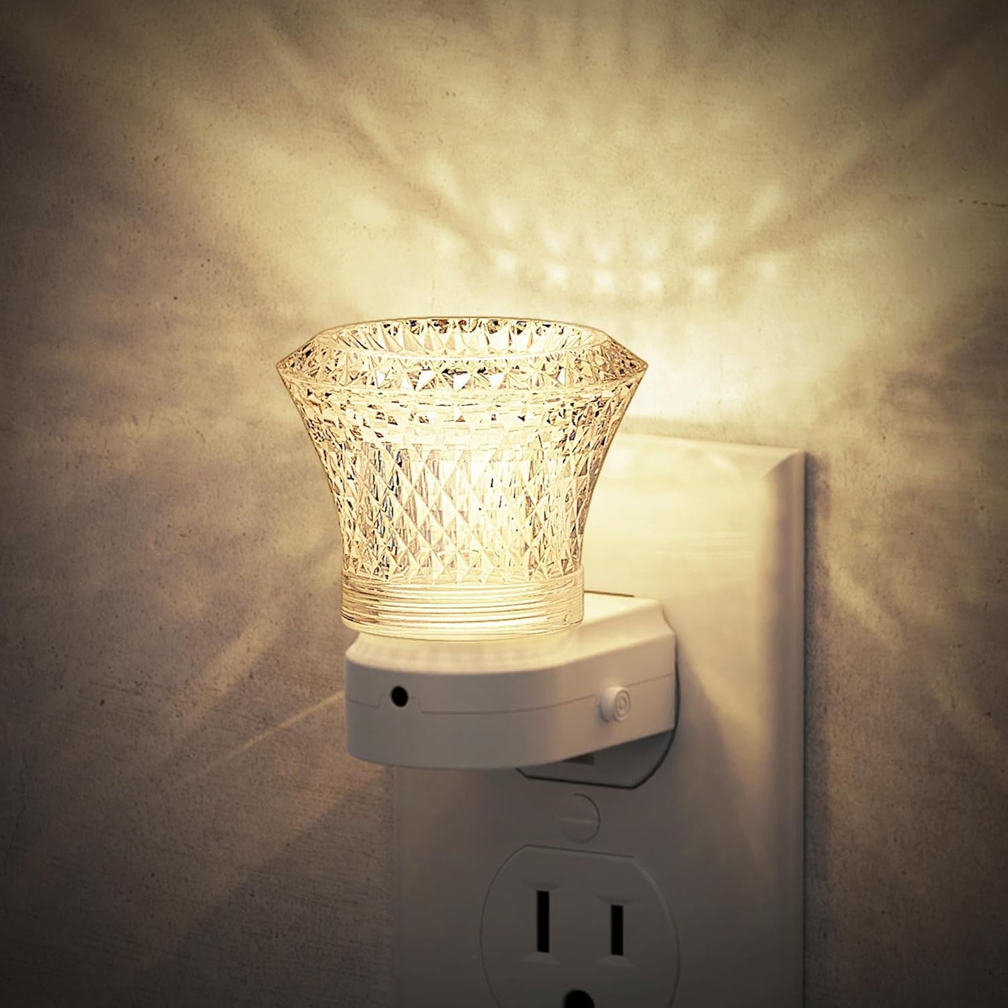 JandCase LED Night Light Plug in, Night Lights Plug into Wall [2 Pack] with Dusk to Dawn Light Sensor, 3000K Warm White Night Light, Adjustable Brightness Nightlight for Kids Bathroom Bedroom Hallway