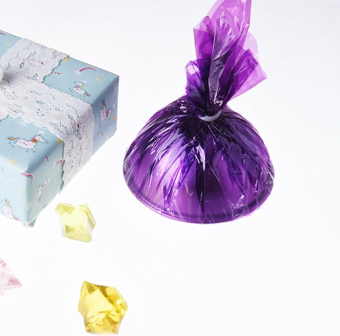 Outus 104 Pcs Colored Cellophane Sheets Cellophane Wrapping Paper