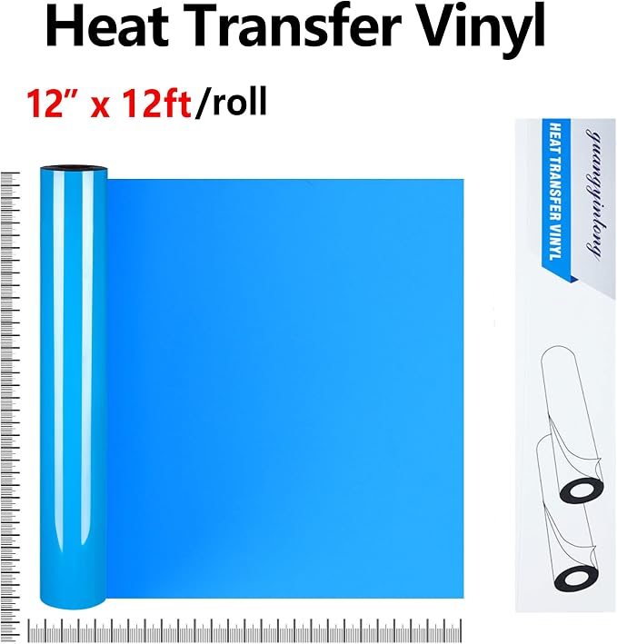 guangyintong Heat Transfer Vinyl HTV Rolls, Glossy Surface HTV Vinyl