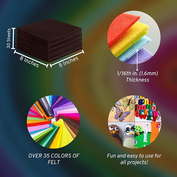FabricLA Acrylic Felt Sheets for Crafts
