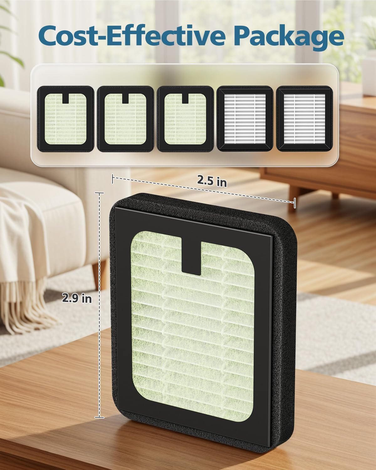 Dryer Advanced HEPA Filter Replacement for Baby Brezza Baby Bottle Washer, Sterilizer and Dryer Advanced Air Filter Parts(Not for Pro), 5 Pack