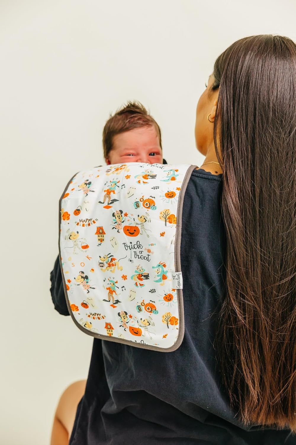 Copper Pearl Baby Burp Cloth Large 21''x10'' Size Premium Absorbent Triple Layer Gift Set 'Mickey Mouse's Boo Bash' (Pack of 3) - One Size