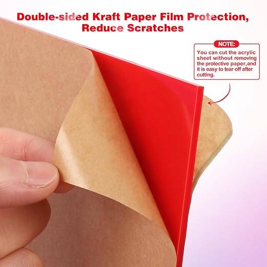 Adrattnay Red Acrylic Panels 1/8" Thick