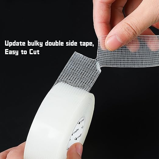 Double Sided Tape Heavy Duty for Wall Decor No Damage to Paint, Nano Two Sided