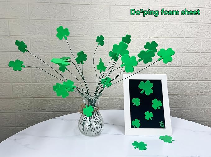 Do²ping Dark Green Foam Sheets Crafts, 8.5x5.5 Inch Eva Craft Foam Paper