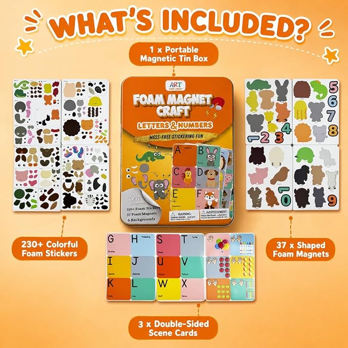 Magnetic Tin Box Foam Craft Kit
