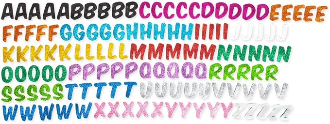 Bright Creations Foam Sparkle Alphabet Letter Stickers