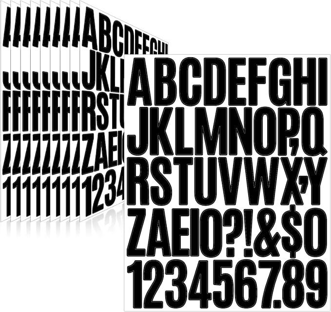 Letter Stickers, Mailbox Numbers, 2 Inch Waterproof Vinyl Alphabet | 2 Inch