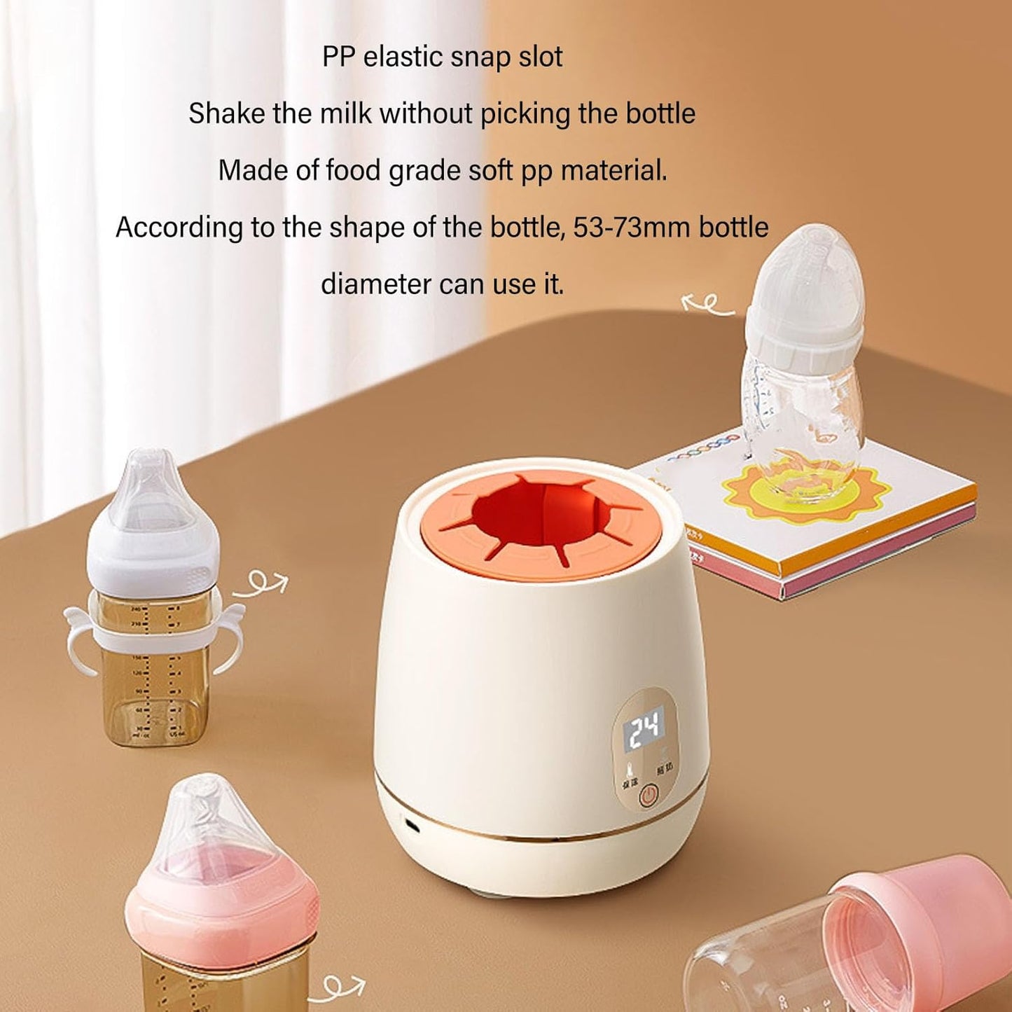 Bottle Warmer, Fast Bottle Warmer, Multifunctional Bottle Warmer, with Smart Temperature Control, Automatic Infant Bottle Shaker for All Bottles, Breastmilk or Formula
