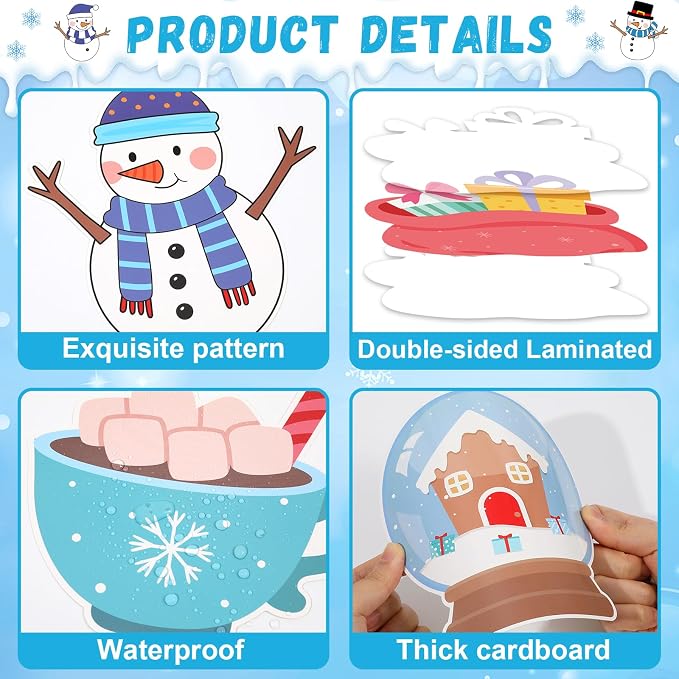 Winter Bulletin Board Decoration Set Christmas Snowman Classroom Decorations