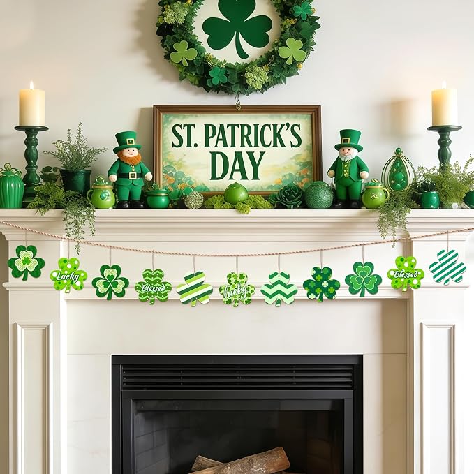 36PCS Wooden Shamrock Ornaments to Paint St. Patrick's Day Decorations