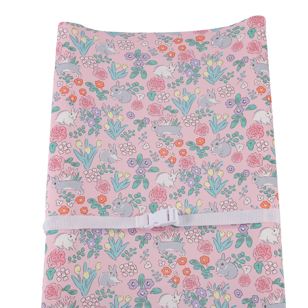 Changing Pad Cover Set 3 Pack Jersey Knit Ultra Soft for Baby Boys Girls Floral/Grey Rabbit/Pink
