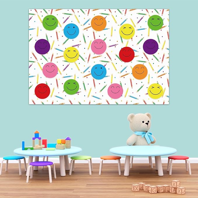 Qyeahkj Colorful Pencil Bulletin Board Paper Roll Pencil Bulletin Board